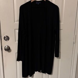 Rsvp Talbots 2x  Black Open Front Cardigan